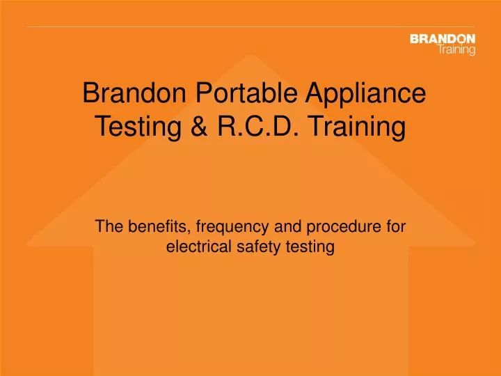 brandon portable appliance testing r c d training