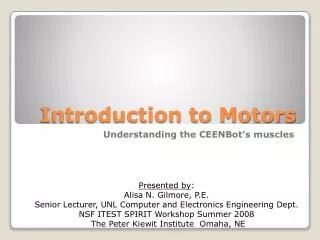 Introduction to Motors