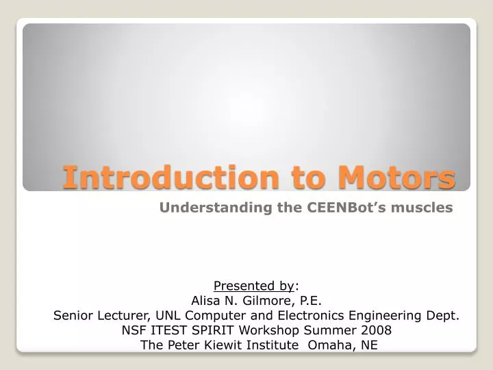 introduction to motors