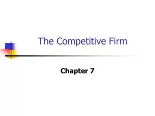 The Competitive Firm