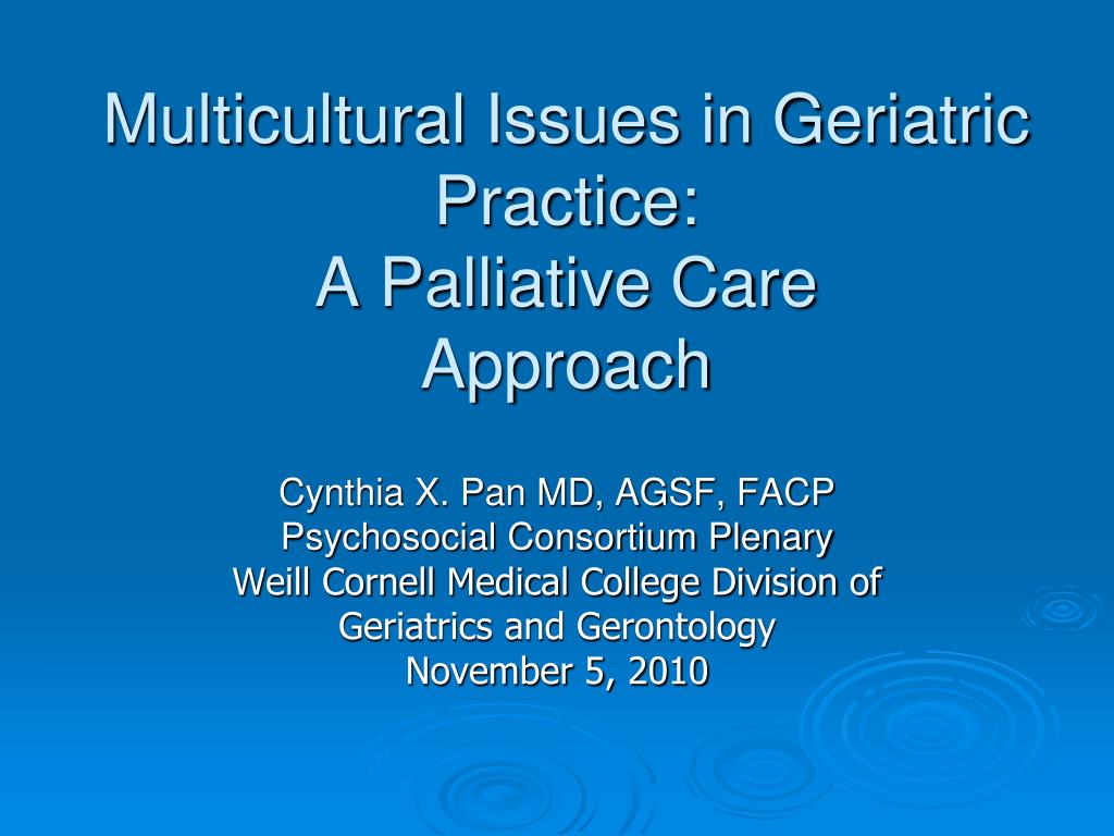 PPT - Multicultural Issues in Geriatric Practice: A Palliative Care ...