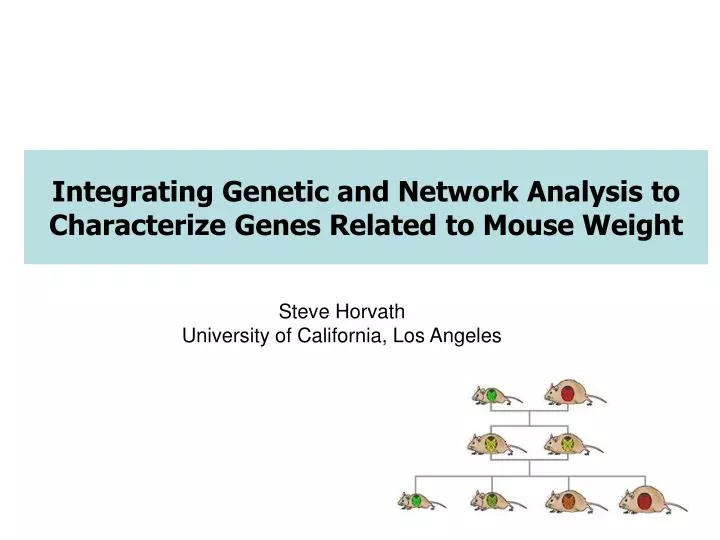 integrating genetic and network analysis to characterize genes related to mouse weight