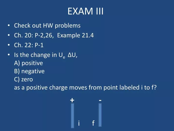 exam iii