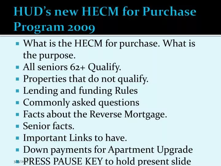 hud s new hecm for purchase program 2009