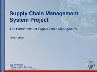 Supply Chain Management System Project