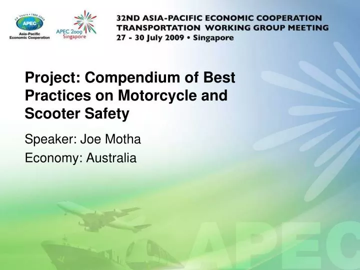 project compendium of best practices on motorcycle and scooter safety