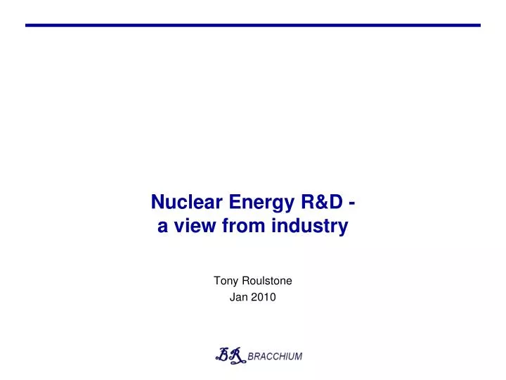 nuclear energy r d a view from industry