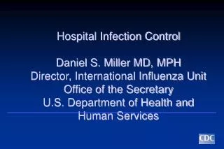 Principles of Hospital Infection Control