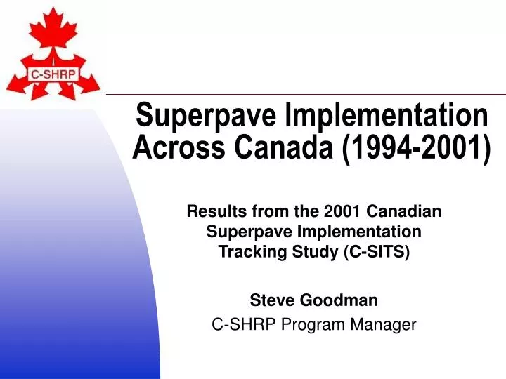 superpave implementation across canada 1994 2001
