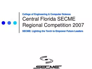 Central Florida SECME Regional Competition 2007