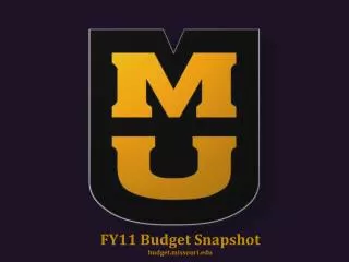 FY11 Budget Snapshot budget.missouri