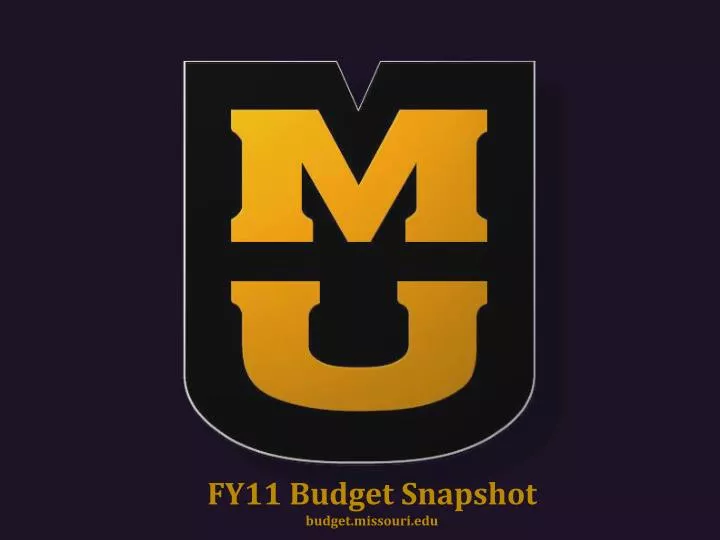fy11 budget snapshot budget missouri edu