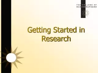 Getting Started in Research