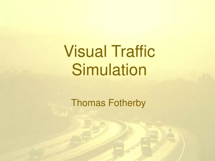 visual traffic simulation
