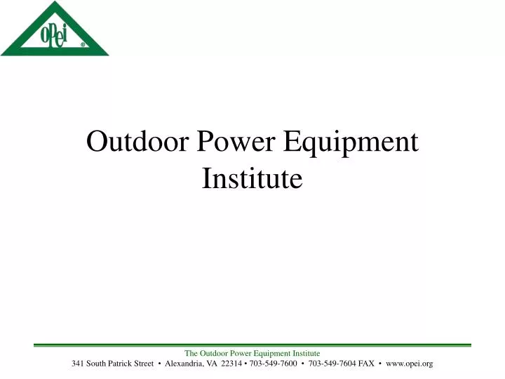 outdoor power equipment institute