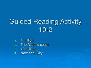 Guided Reading Activity 10-2