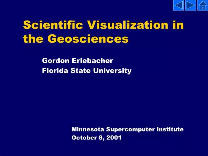 scientific visualization in the geosciences