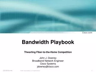 Bandwidth Playbook