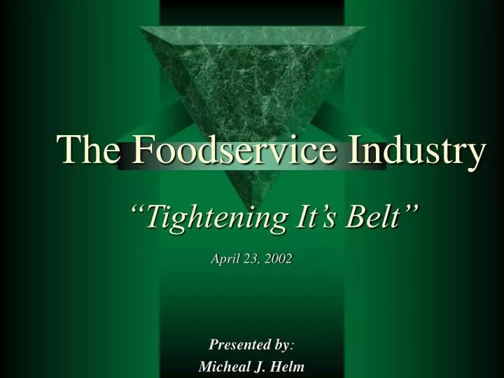 the foodservice industry tightening it s belt