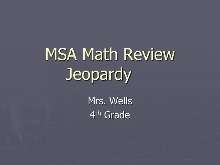 msa math review jeopardy