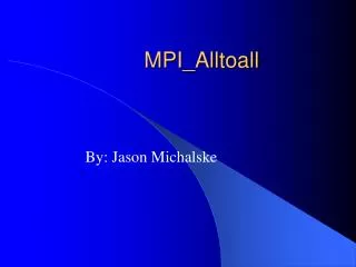 mpi alltoall