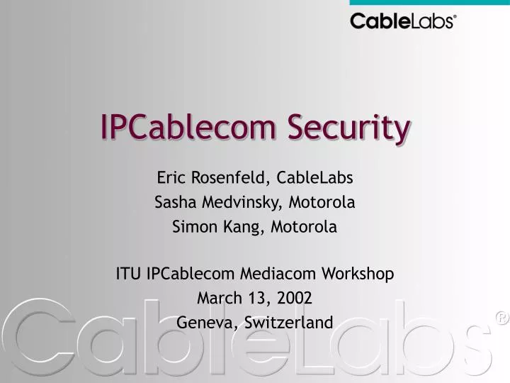 ipcablecom security