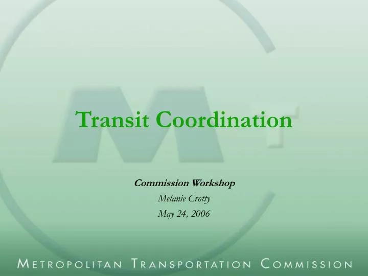 transit coordination
