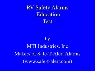 RV Safety Alarms Education Test