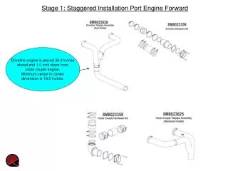 Stage 1: Staggered Installation Port Engine Forward