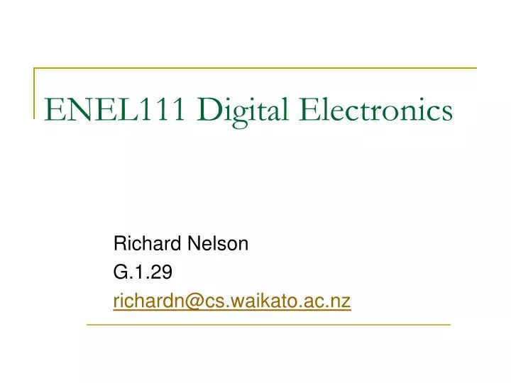 enel111 digital electronics