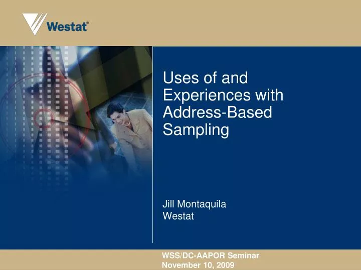uses of and experiences with address based sampling