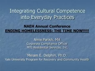 Integrating Cultural Competence into Everyday Practices