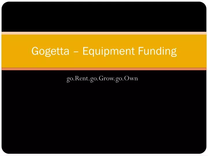 gogetta equipment funding