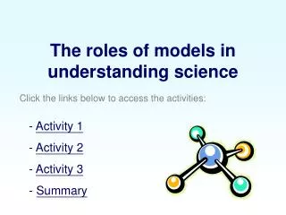 The roles of models in understanding science