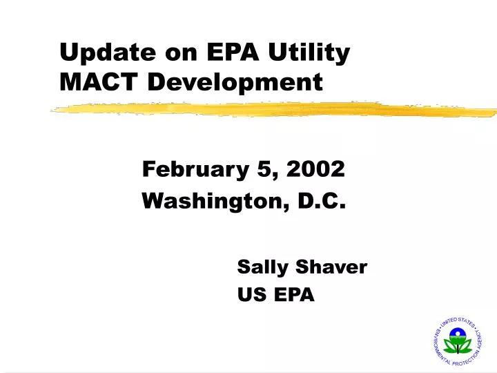 update on epa utility mact development