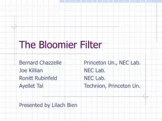 The Bloomier Filter
