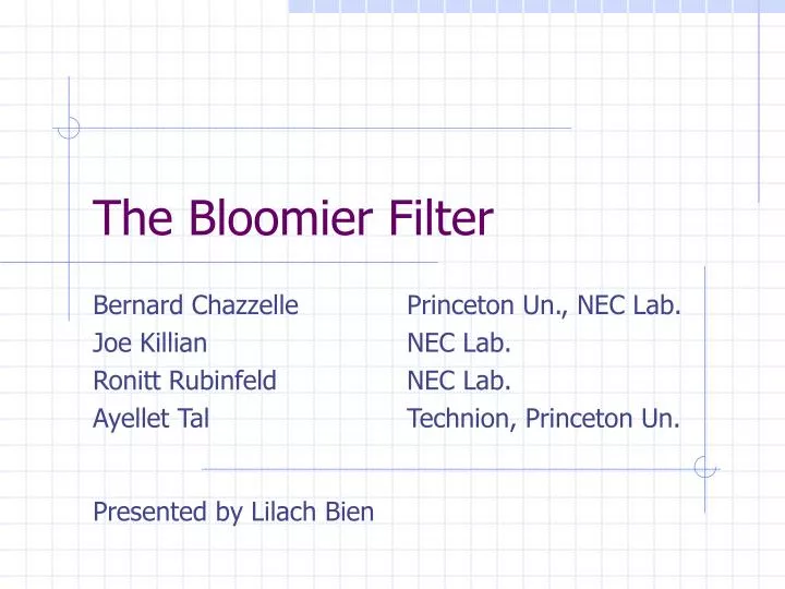 the bloomier filter