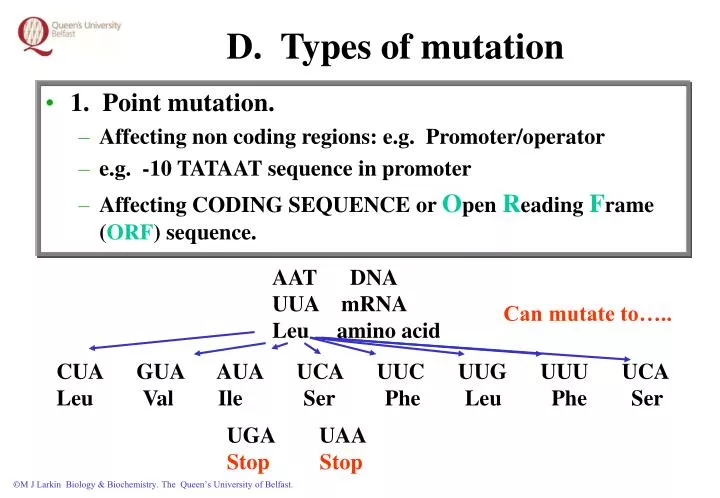 d types of mutation
