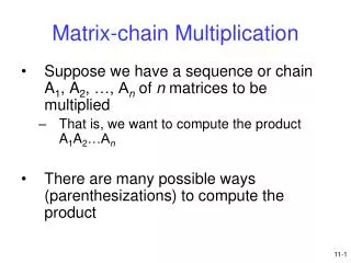 Matrix-chain Multiplication