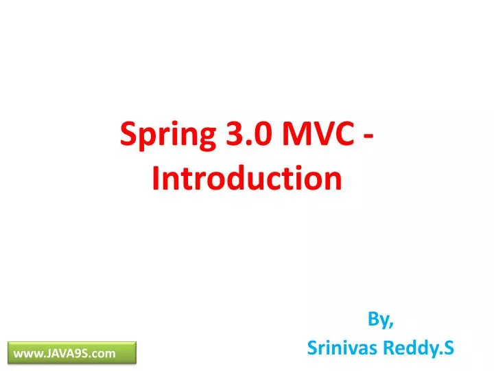 spring 3 0 mvc introduction