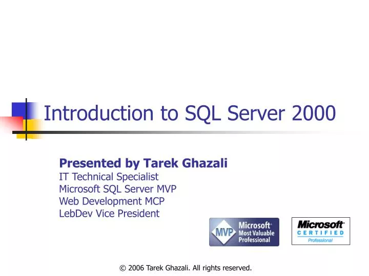 introduction to sql server 2000