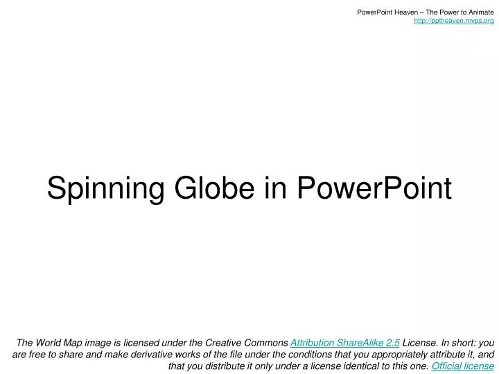 spinning globe in powerpoint