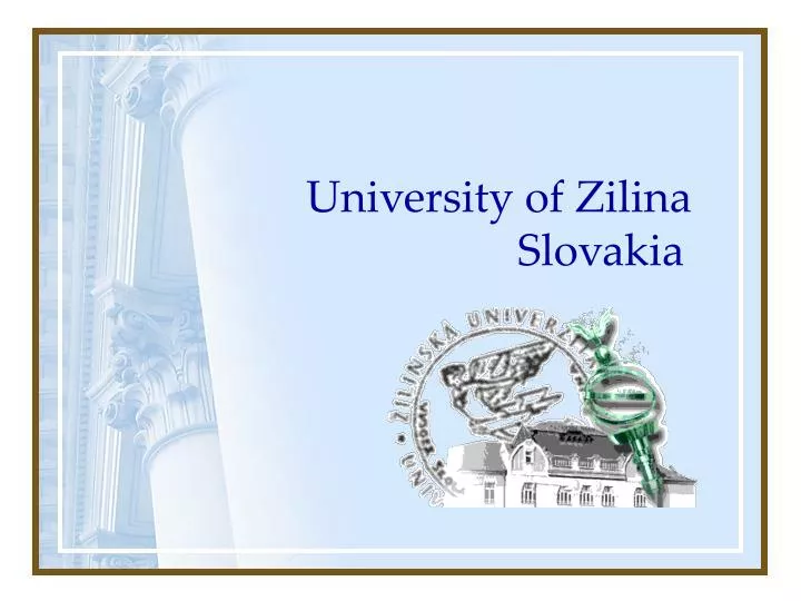 university of zilina slovakia