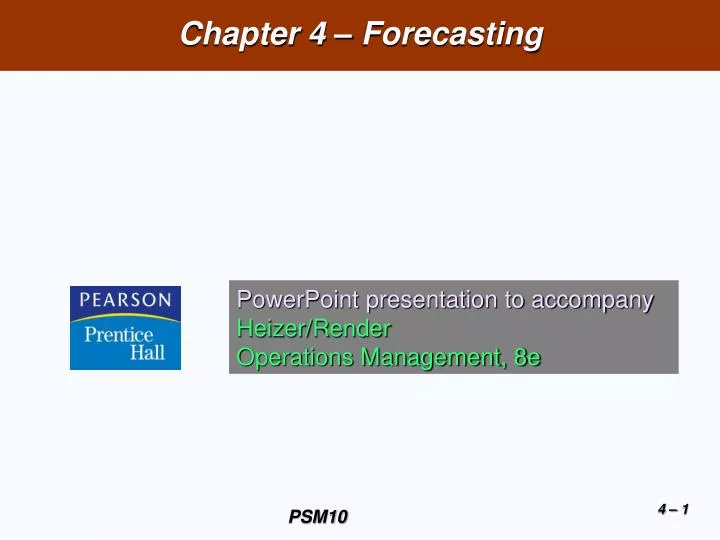 chapter 4 forecasting