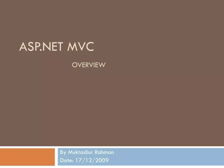 asp net mvc overview