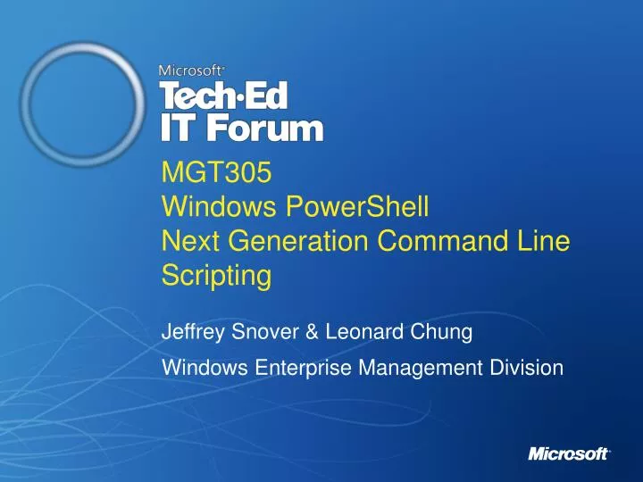 mgt305 windows powershell next generation command line scripting