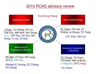 2010 RCAS advisory review