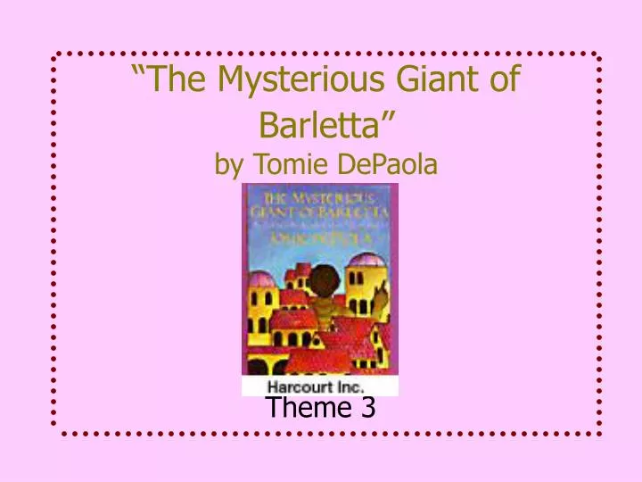 the mysterious giant of barletta by tomie depaola