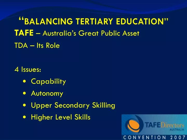 balancing tertiary education