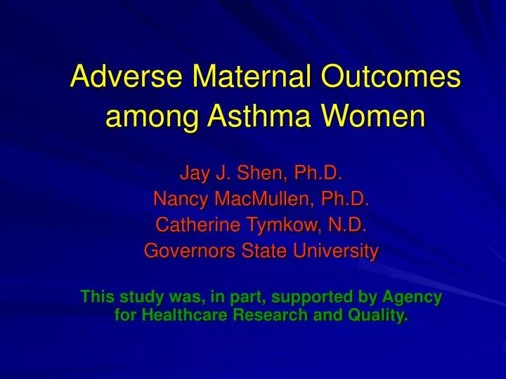 adverse maternal outcomes among asthma women